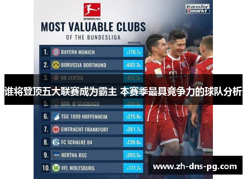 谁将登顶五大联赛成为霸主 本赛季最具竞争力的球队分析